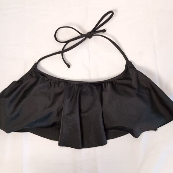 George ruffle halter top bikini top molded cups women size M - Picture 1 of 7